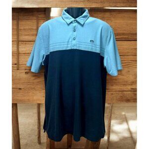 Travis Mathew Mens Blue Pima Cotton Blend Polo XL
